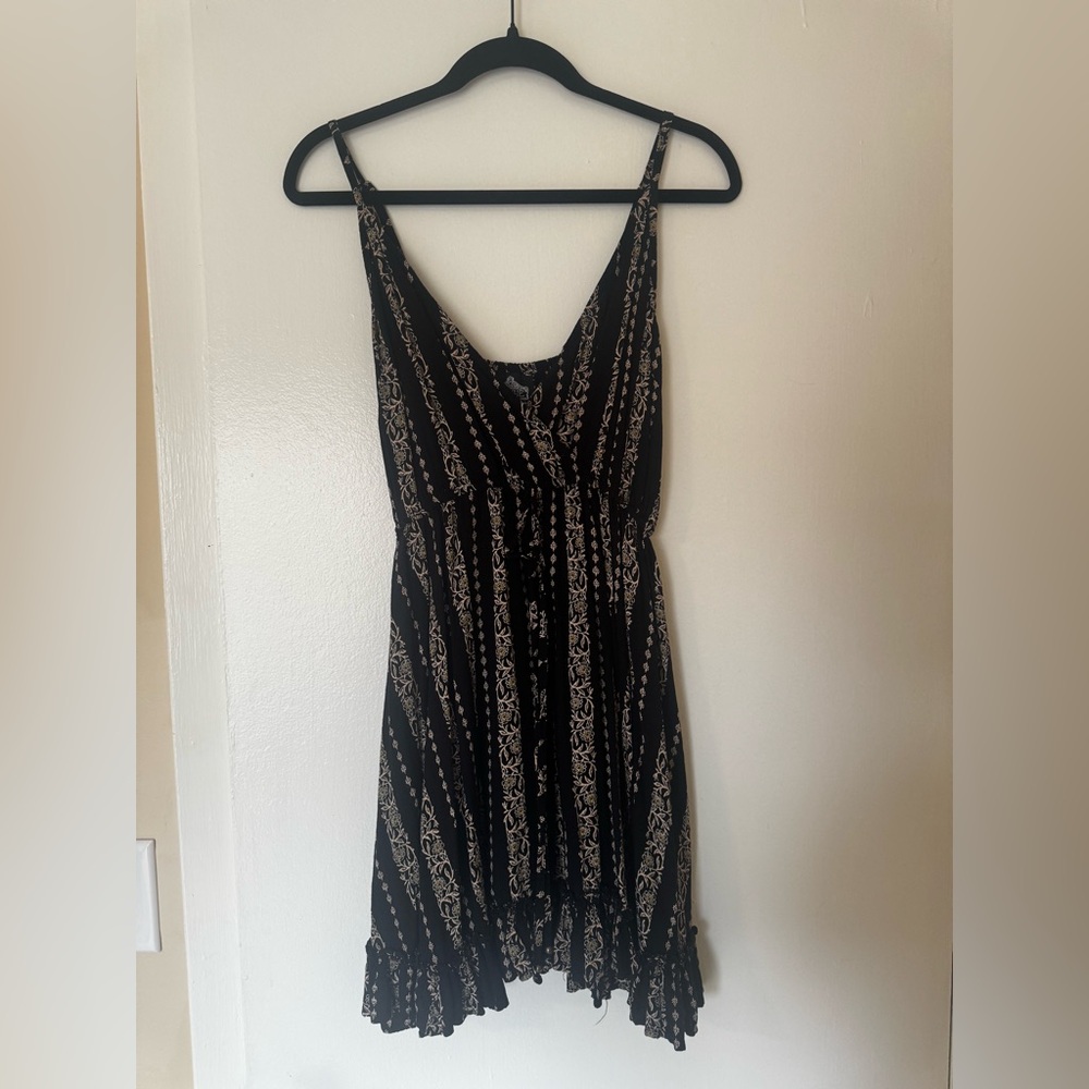 Angie Black and Cream Patterned Dress
